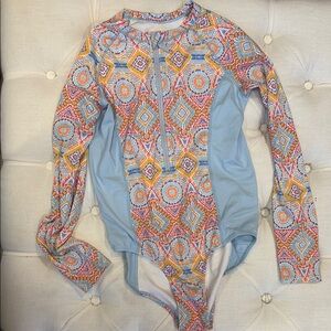 Garnet Hill rashgaurd Colorful Kids One Piece Swimsuit